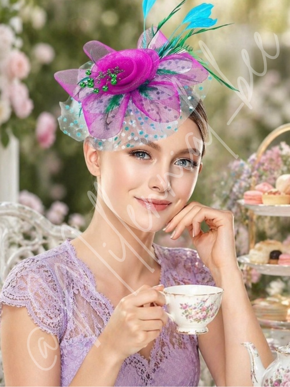 Kentucky Derby Fascinator Hat Beautiful Color Tea Party Derby